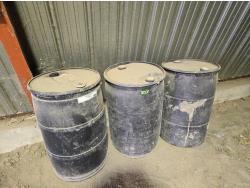 (3) Black Poly Barrels