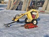 Ground Hog HD99 Tow Behind Post Hole Auger w/ Auger Bits