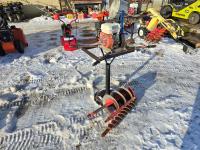 Ground Hog Post Hole Auger w/ Auger Bits and Stand