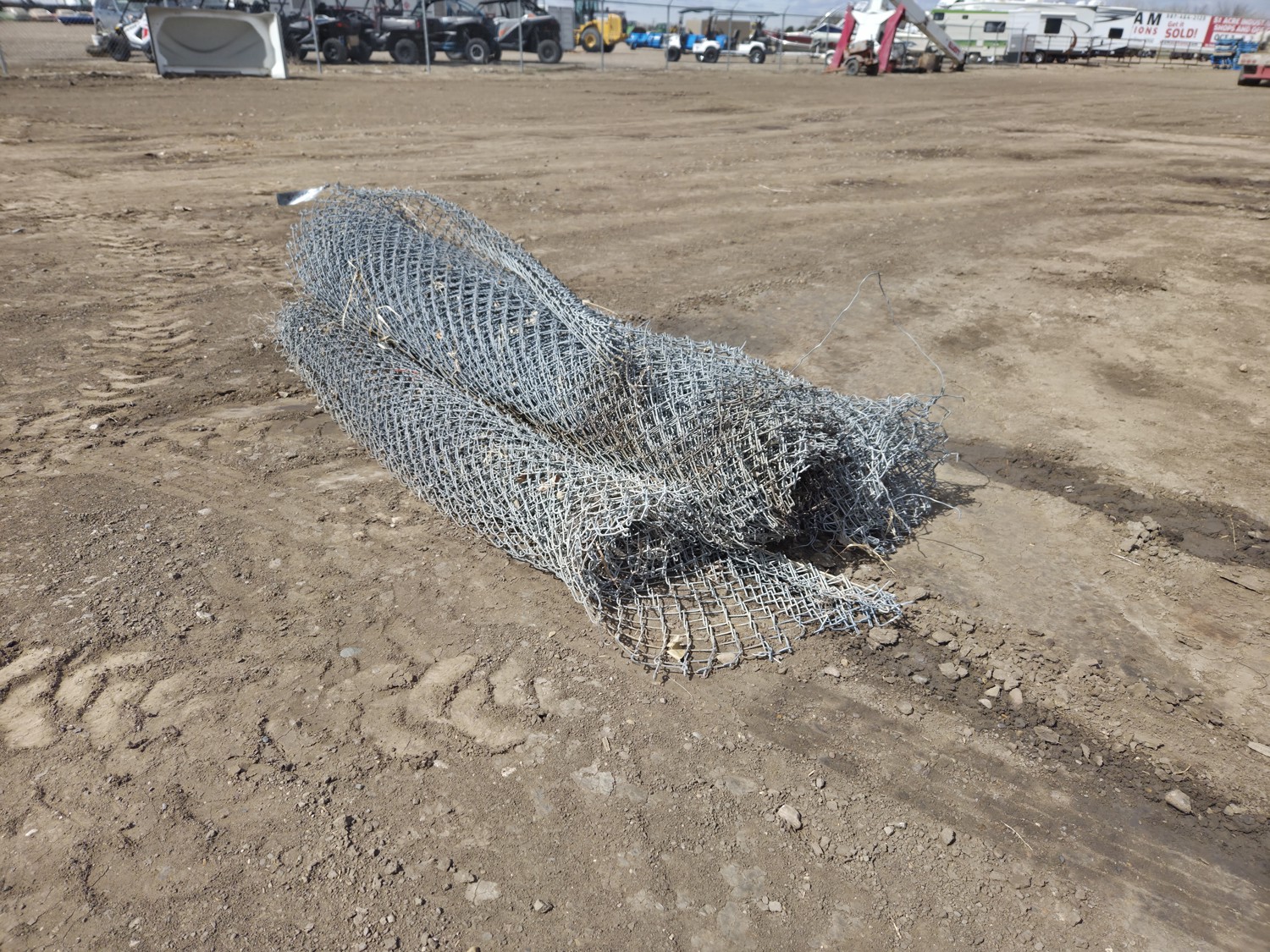 Qty of (3) Rolls of 8 Ft Tall Chain Link Fence - 26EG | Team Auctions